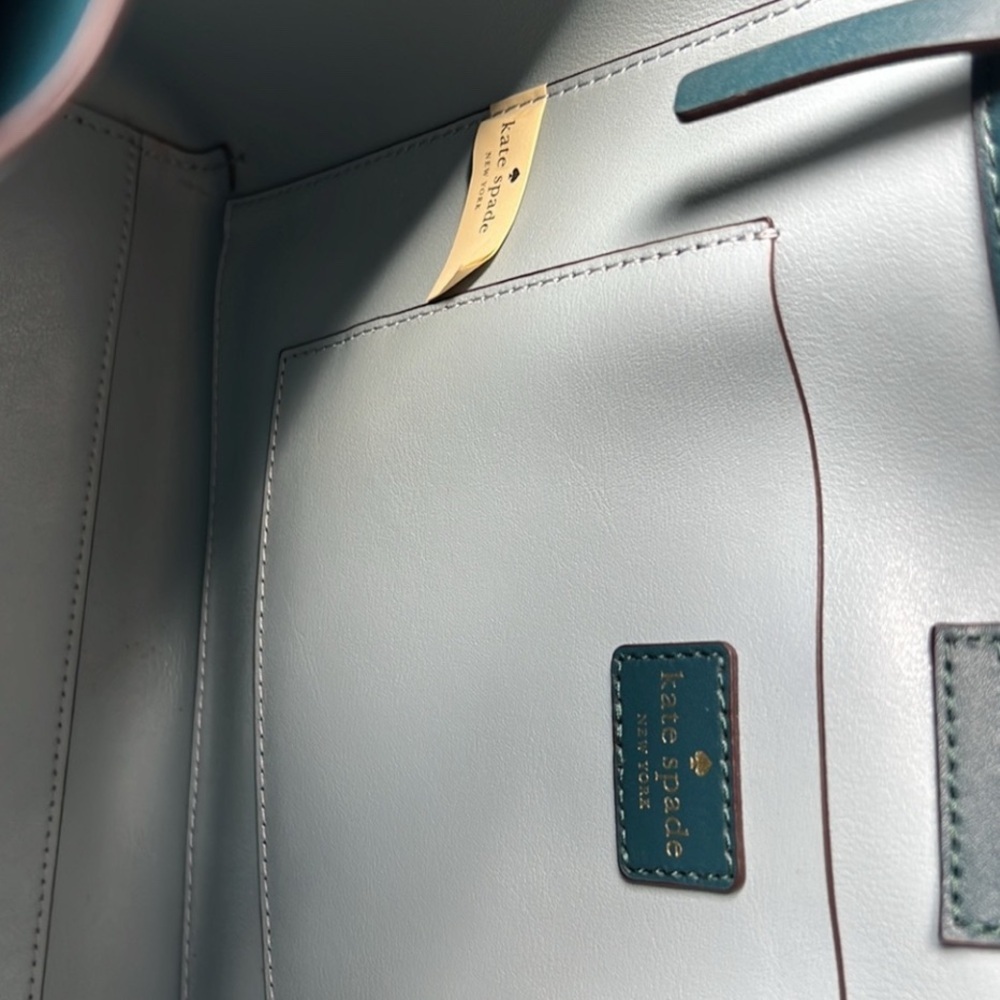 KATE SPADE Putnam Drive Nelle Convertible Work Commuter Tote Teal MSRP: $348 - Picture 11 of 16